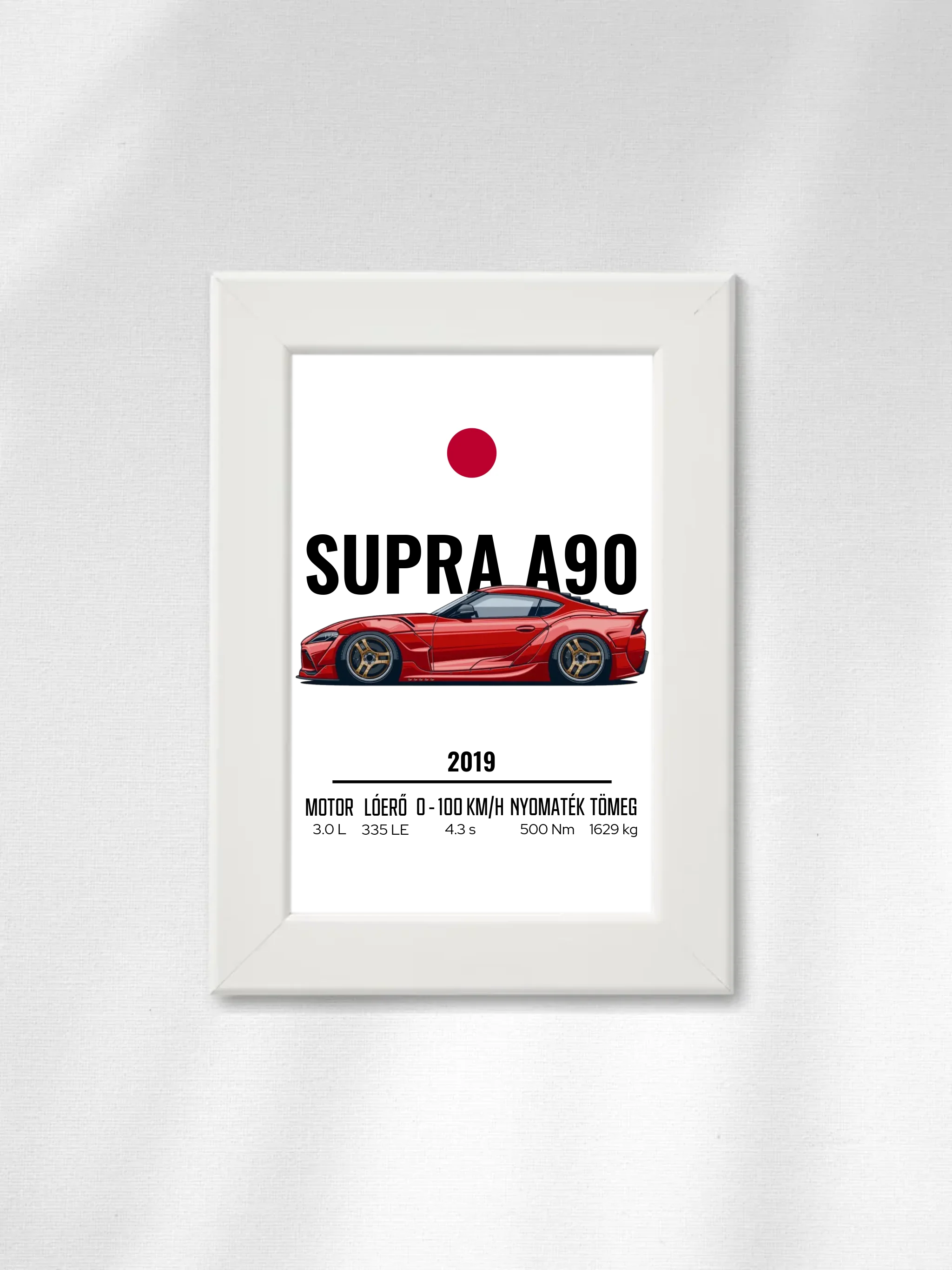Autó illusztráció - Supra A90 60. - Falikép