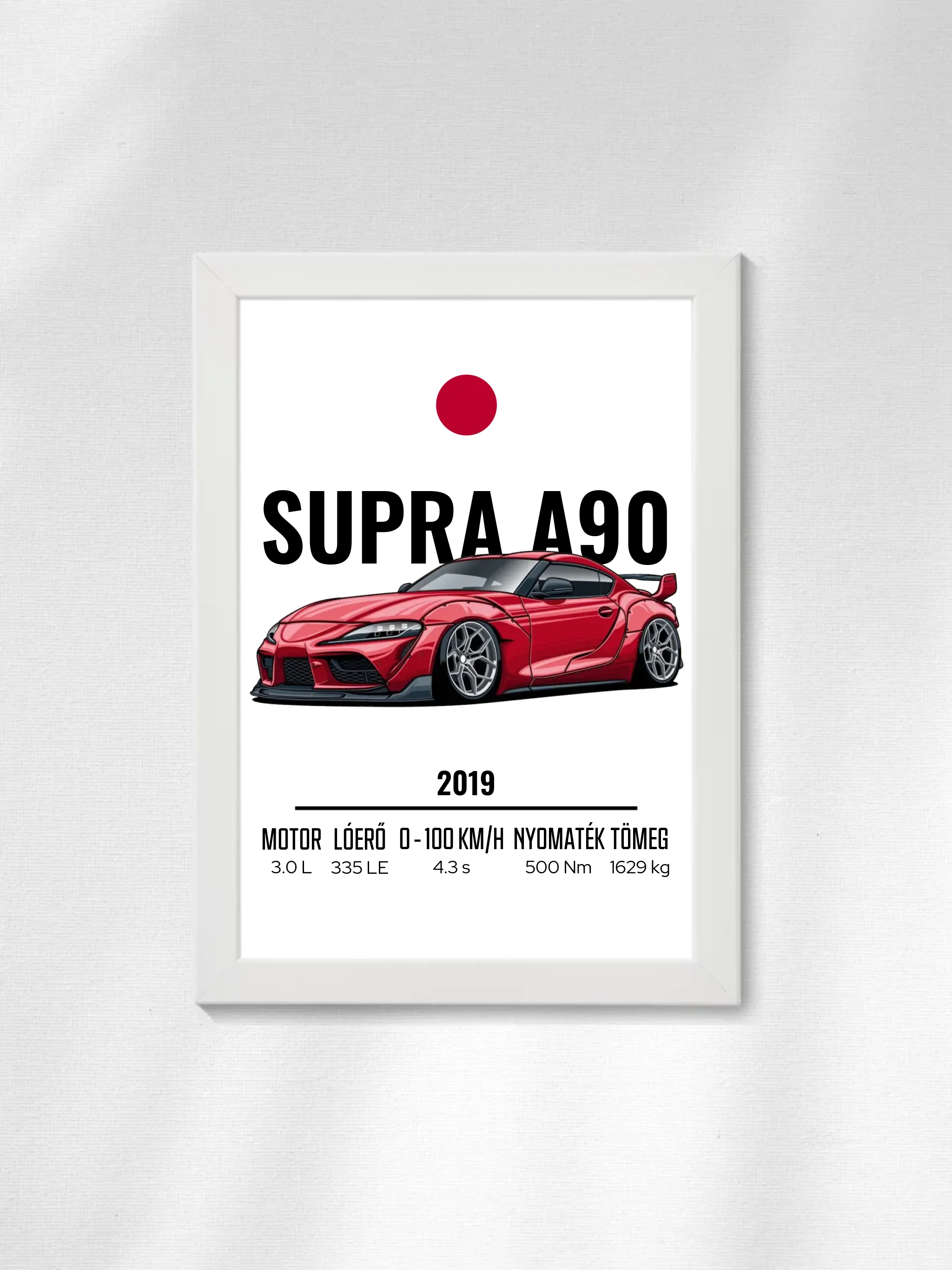 Autó illusztráció - Supra A90 59. - Falikép