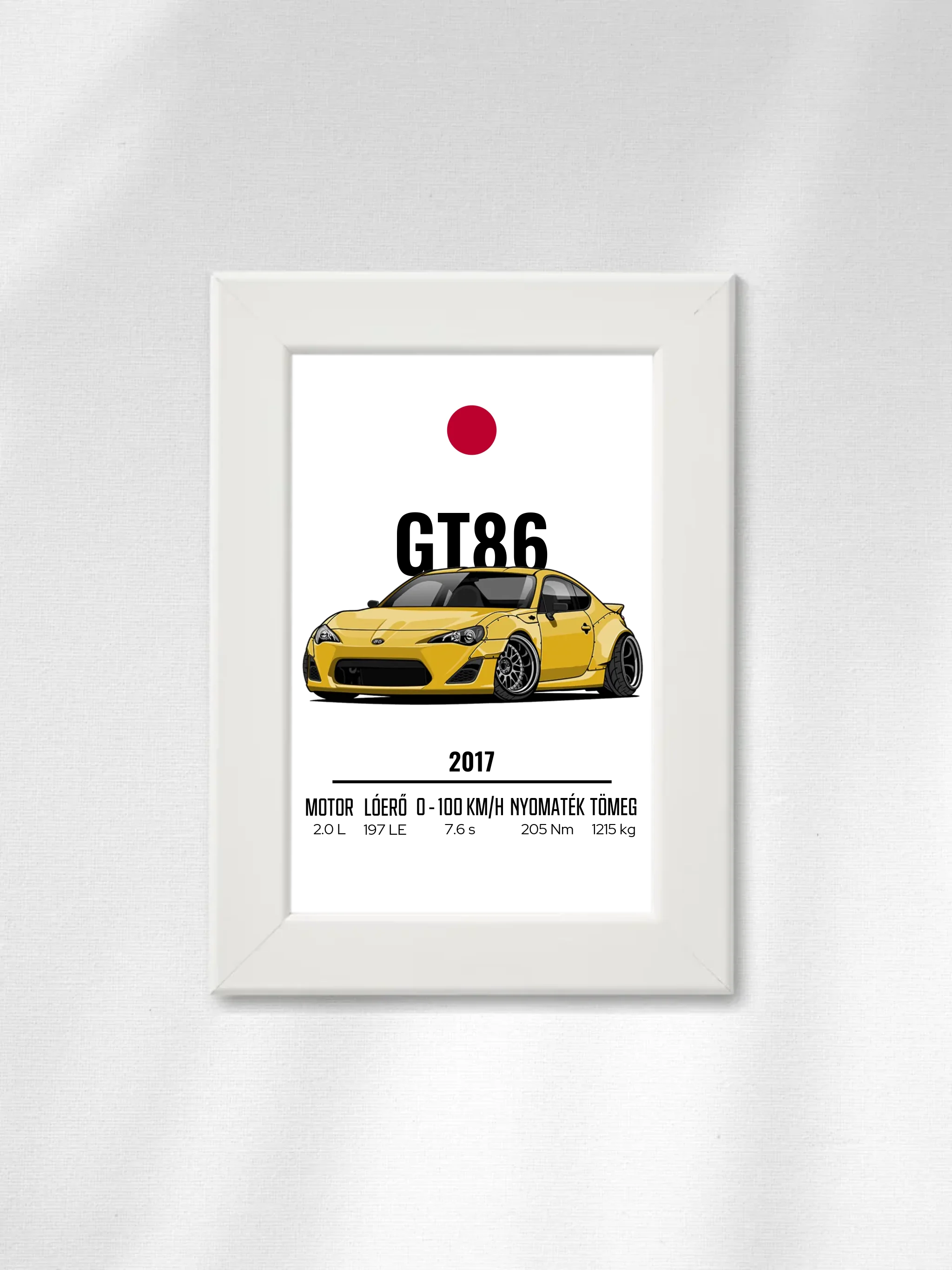 Autó illusztráció - GT86 61. - Falikép