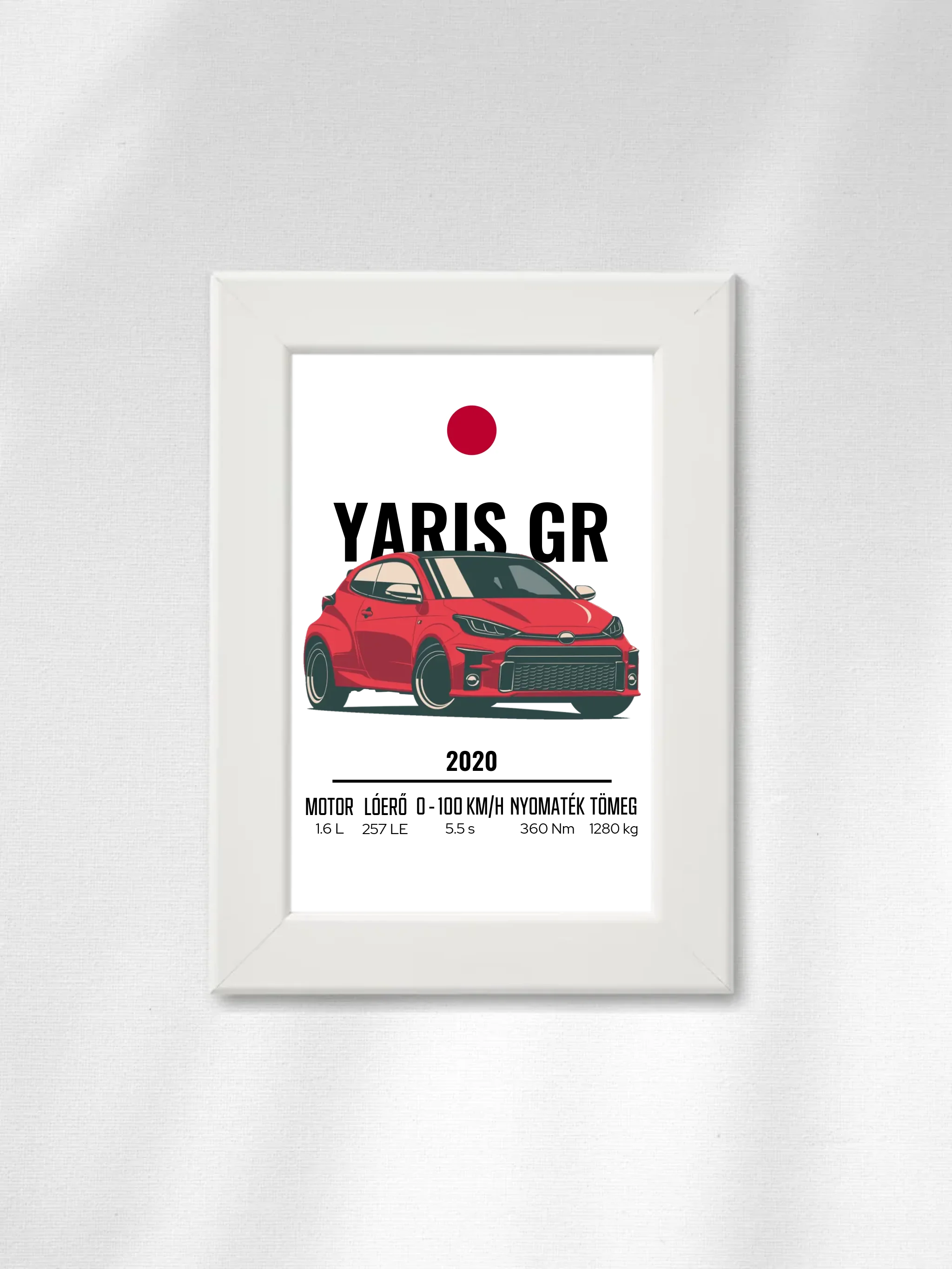 Autó illusztráció - Yaris GR 62. - Falikép