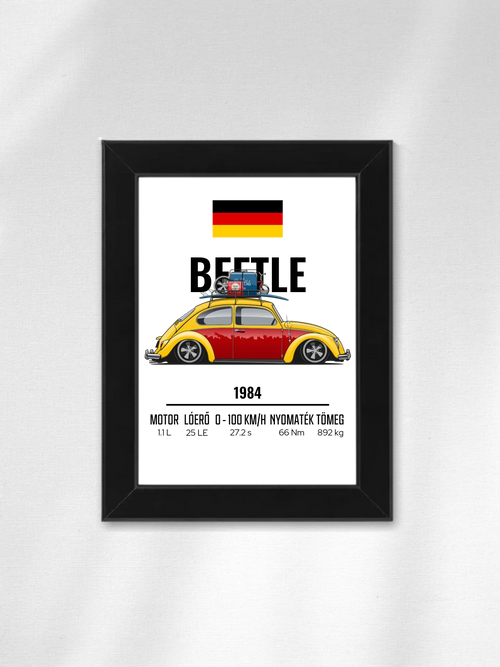 Autó illusztráció - Beetle 59. - Falikép