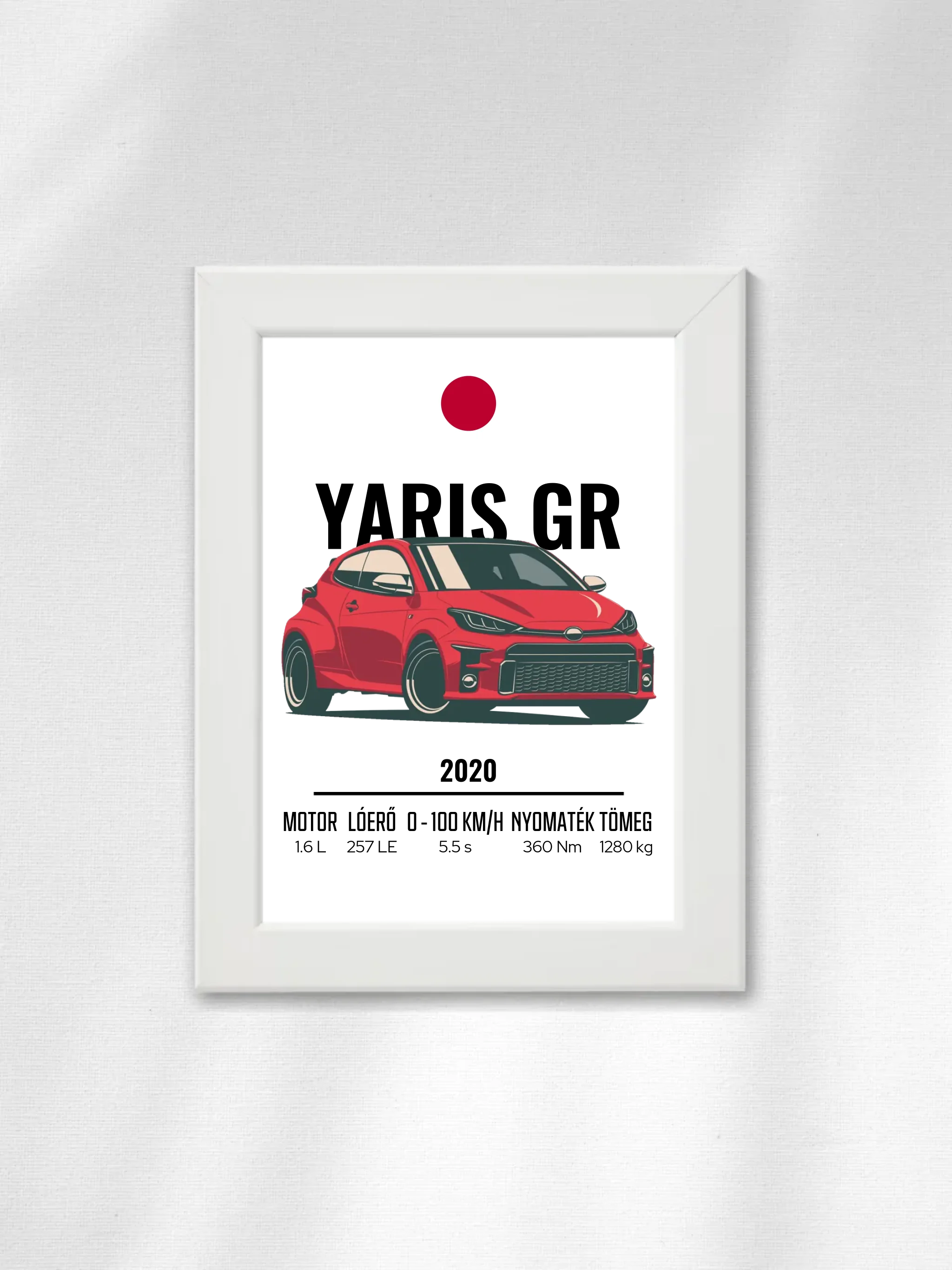Autó illusztráció - Yaris GR 62. - Falikép