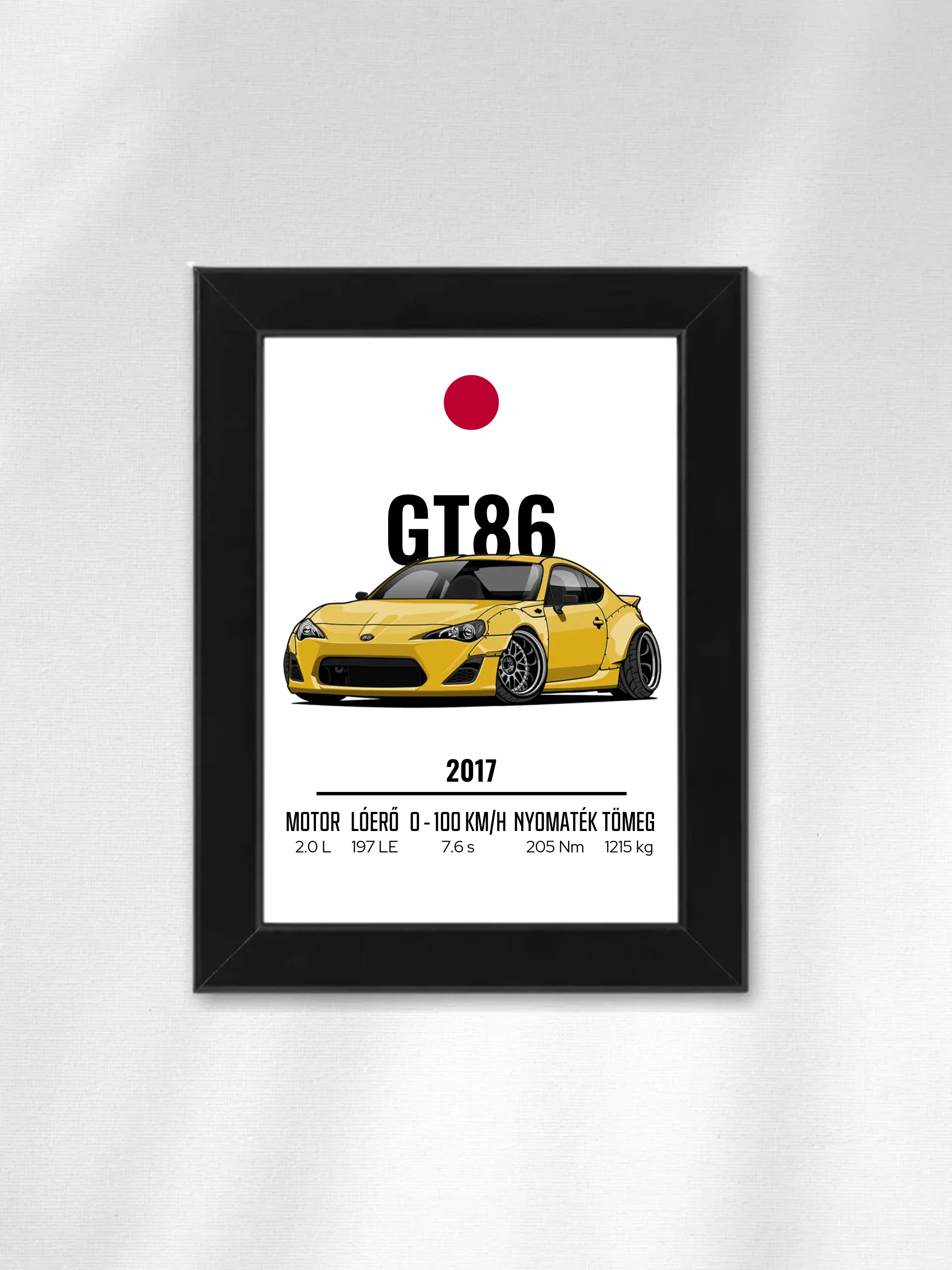 Autó illusztráció - GT86 61. - Falikép