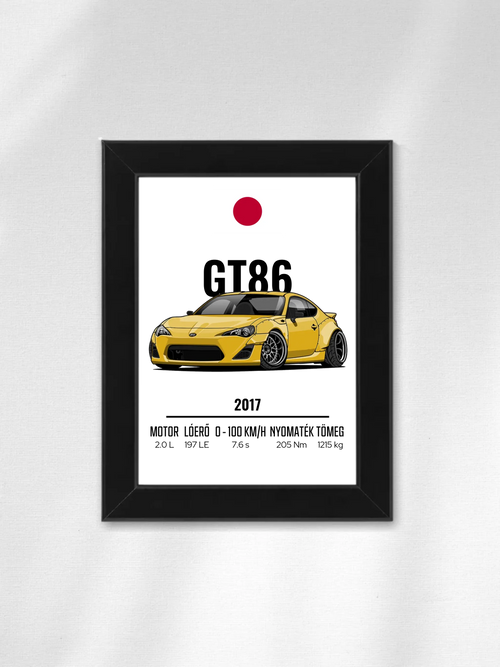 Autó illusztráció - GT86 61. - Falikép