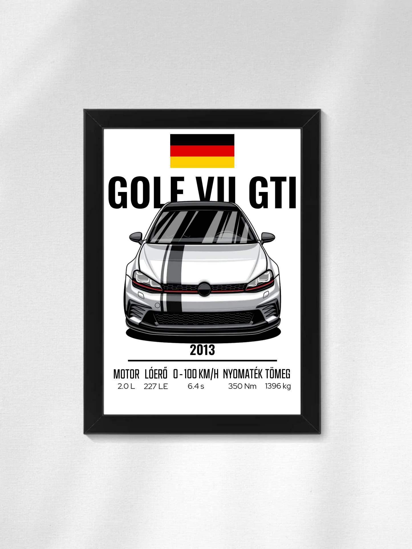 Autó illusztráció - Golf VII GTI 62.- Falikép