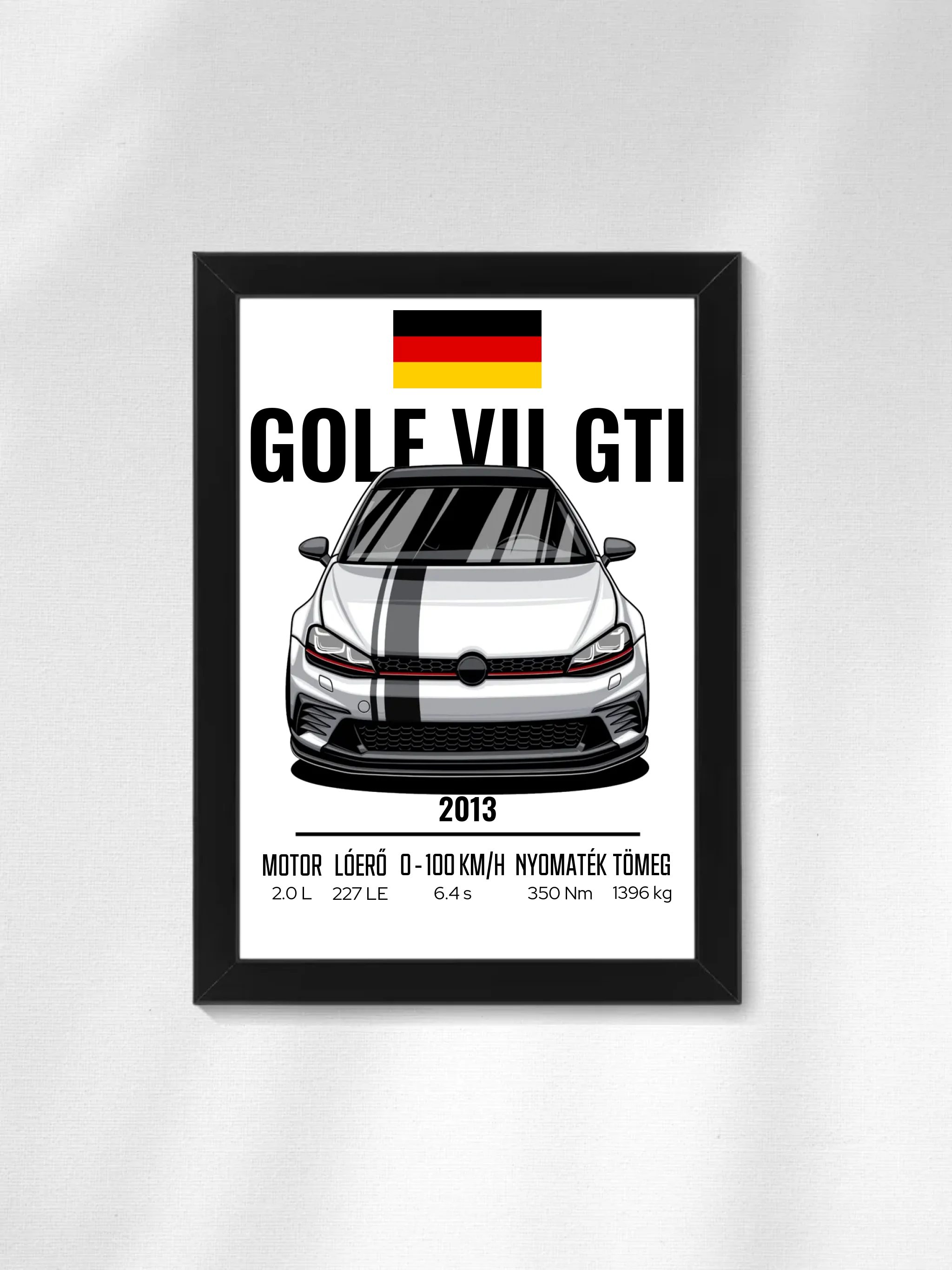 Autó illusztráció - Golf VII GTI 62.- Falikép