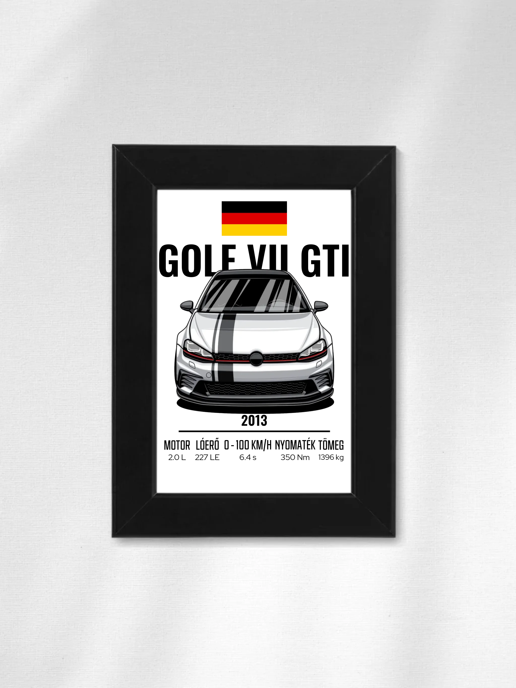 Autó illusztráció - Golf VII GTI 62.- Falikép