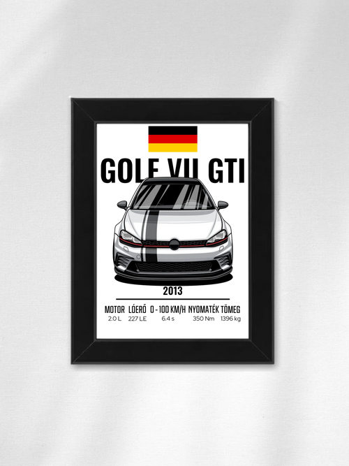 Autó illusztráció - Golf VII GTI 62.- Falikép