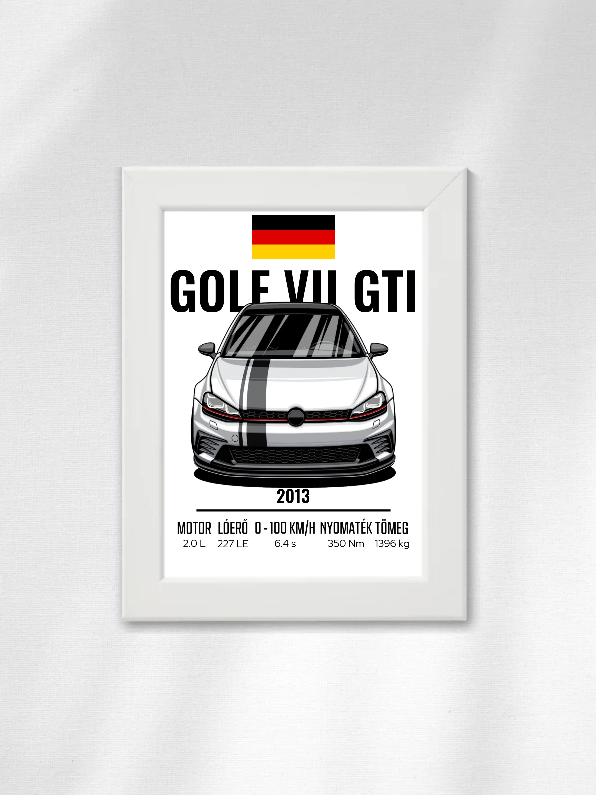 Autó illusztráció - Golf VII GTI 62.- Falikép