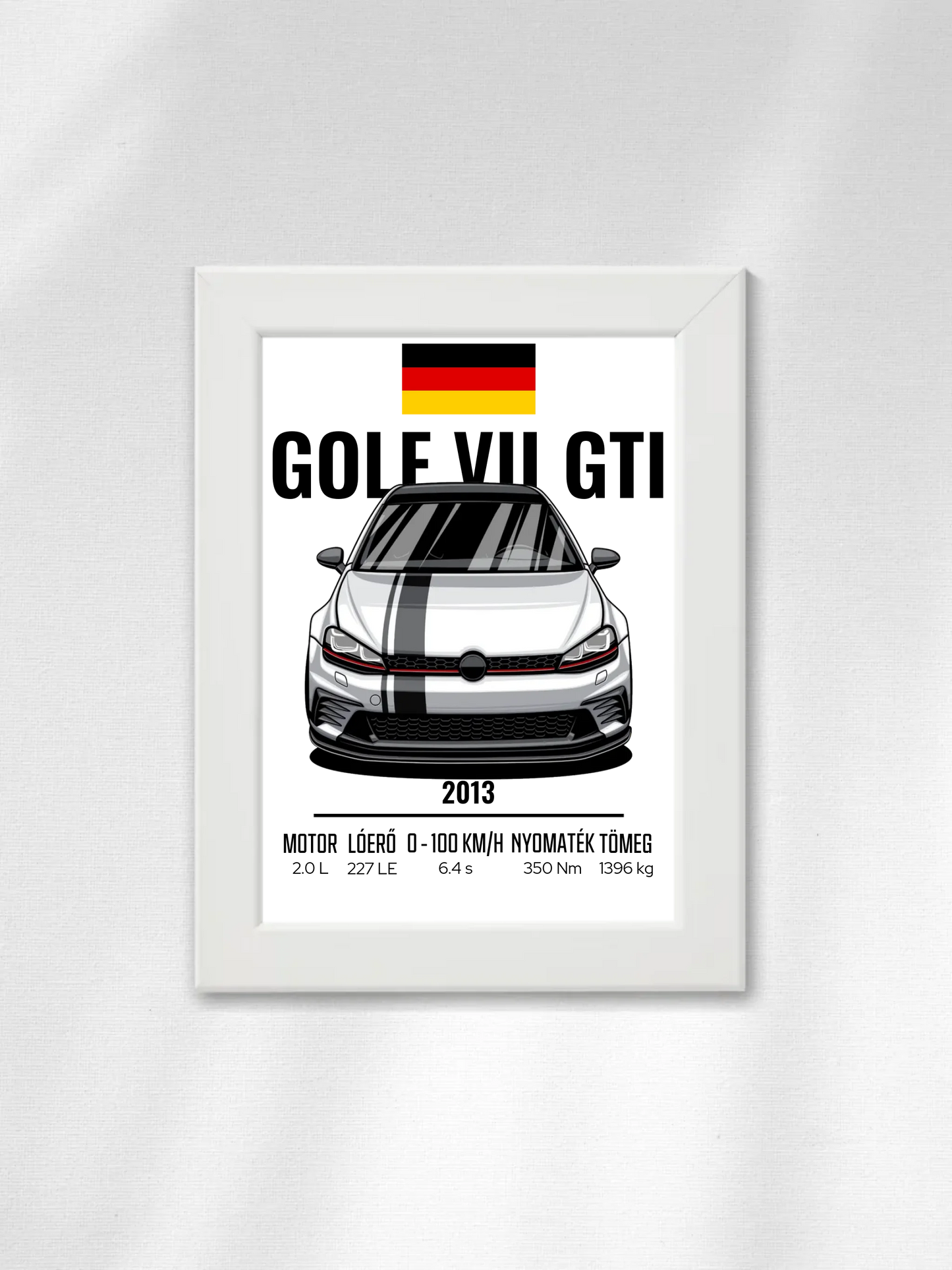 Autó illusztráció - Golf VII GTI 62.- Falikép