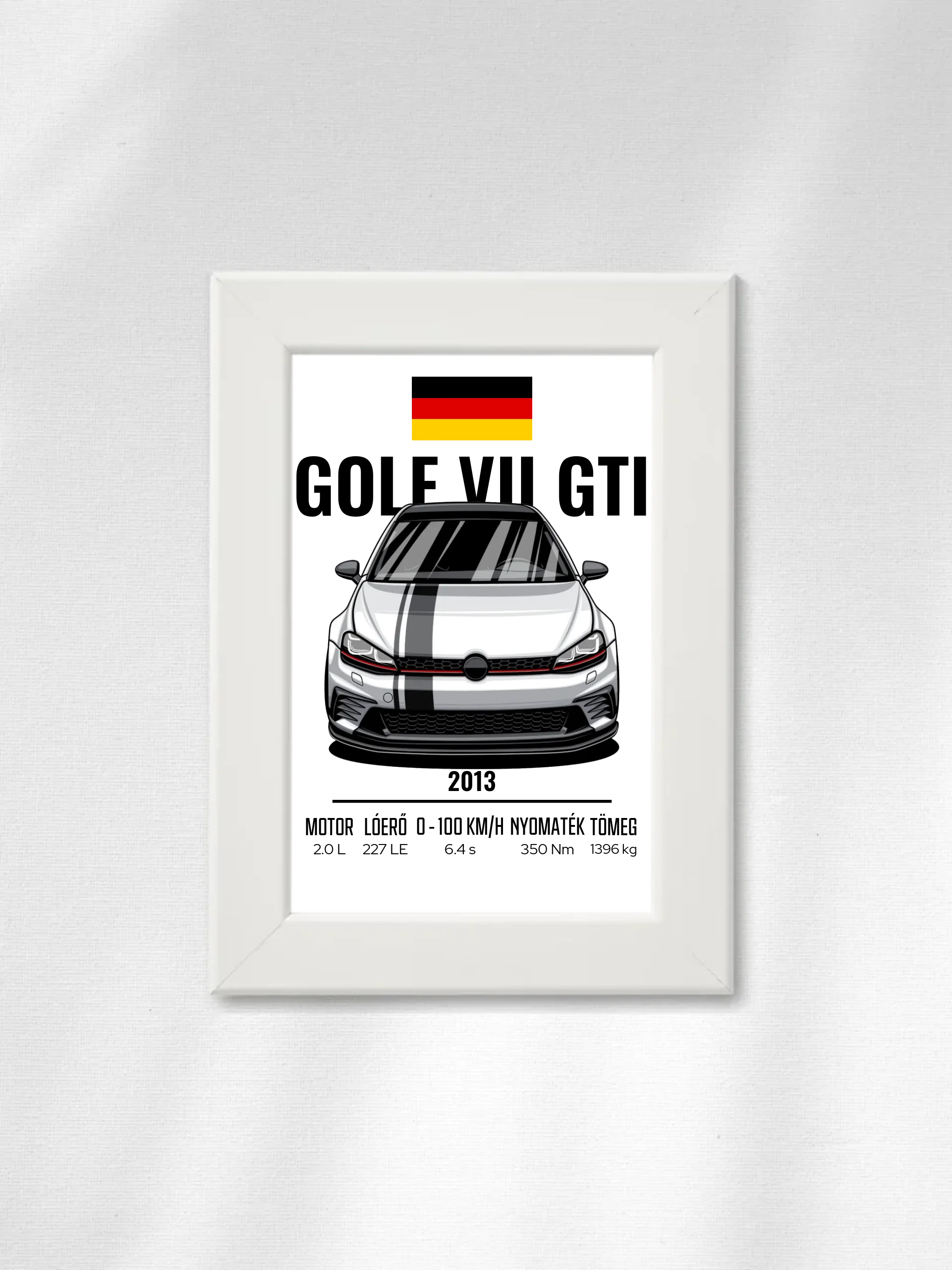 Autó illusztráció - Golf VII GTI 62.- Falikép