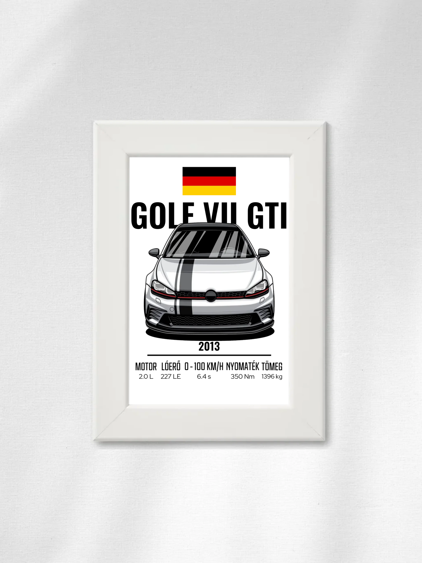 Autó illusztráció - Golf VII GTI 62.- Falikép