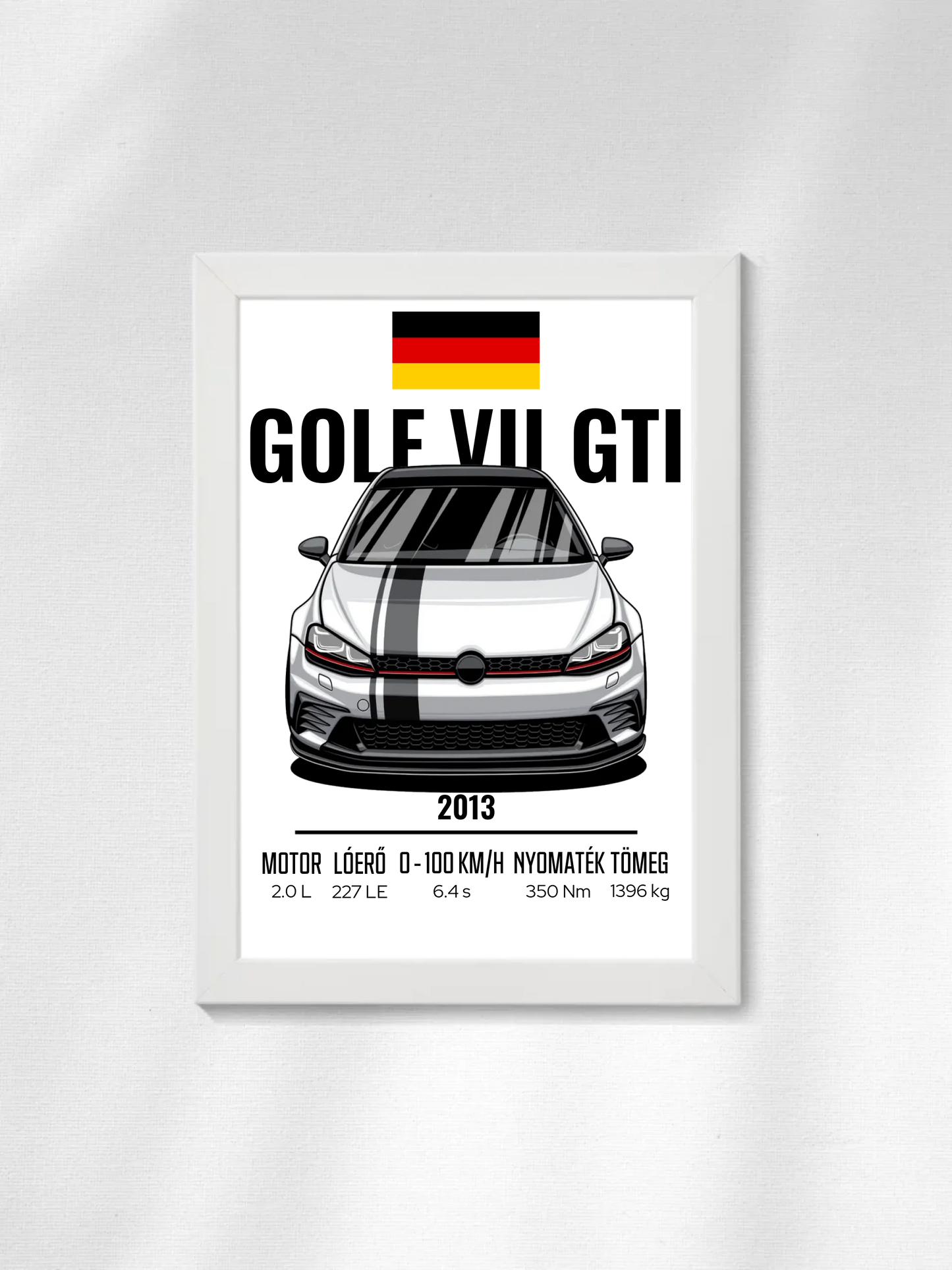 Autó illusztráció - Golf VII GTI 62.- Falikép