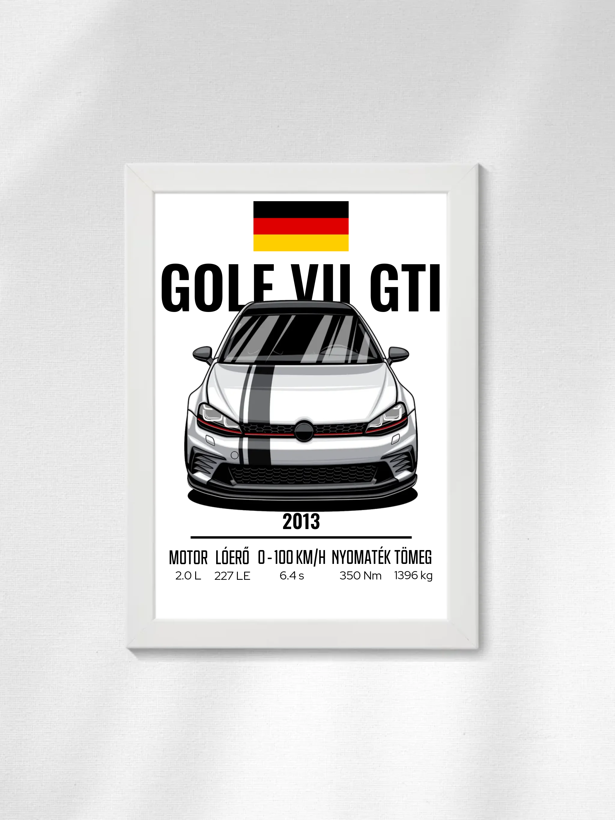 Autó illusztráció - Golf VII GTI 62.- Falikép