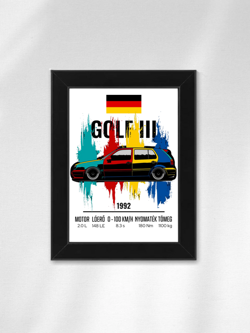 Autó illusztráció - Golf III 69. - Falikép