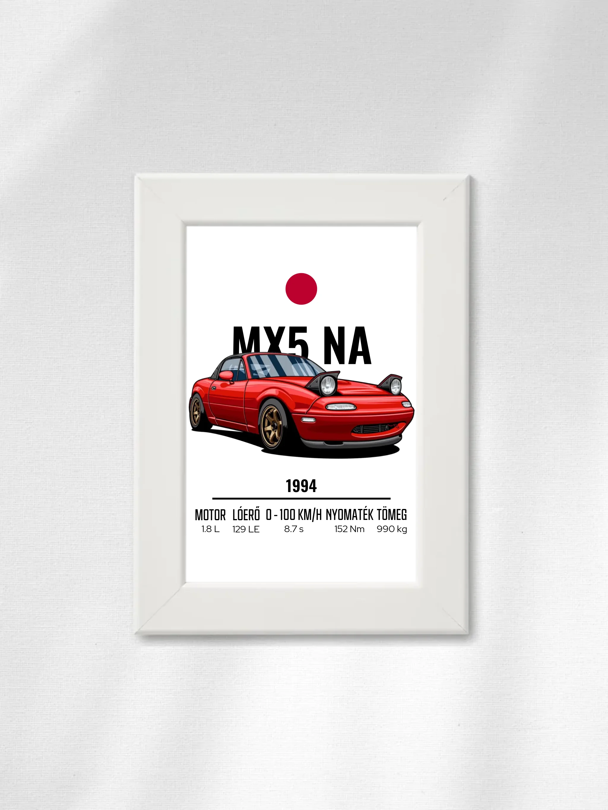 Autó illusztráció - MX5 NA 51. - Falikép