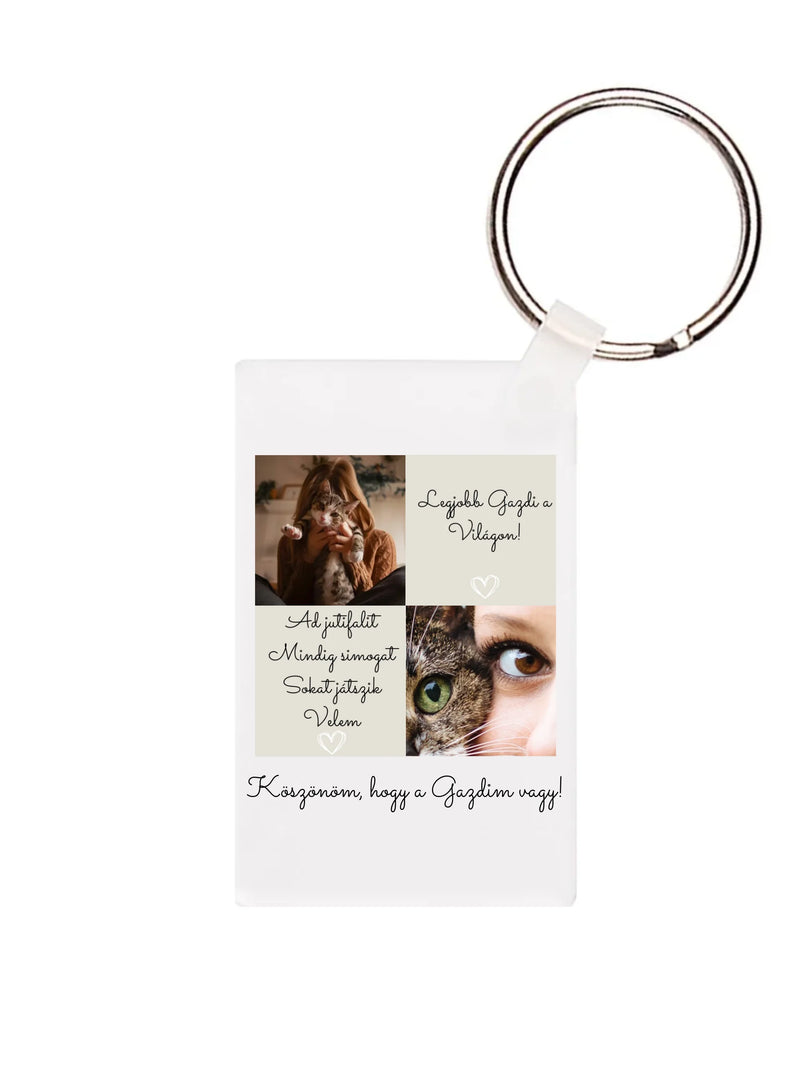 Cica gazdi 1. - 2 fénykép - Saját fényképes kulcstartó