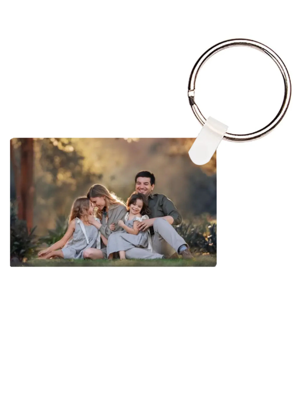 Téglalap alakú kulcstartó hátulja