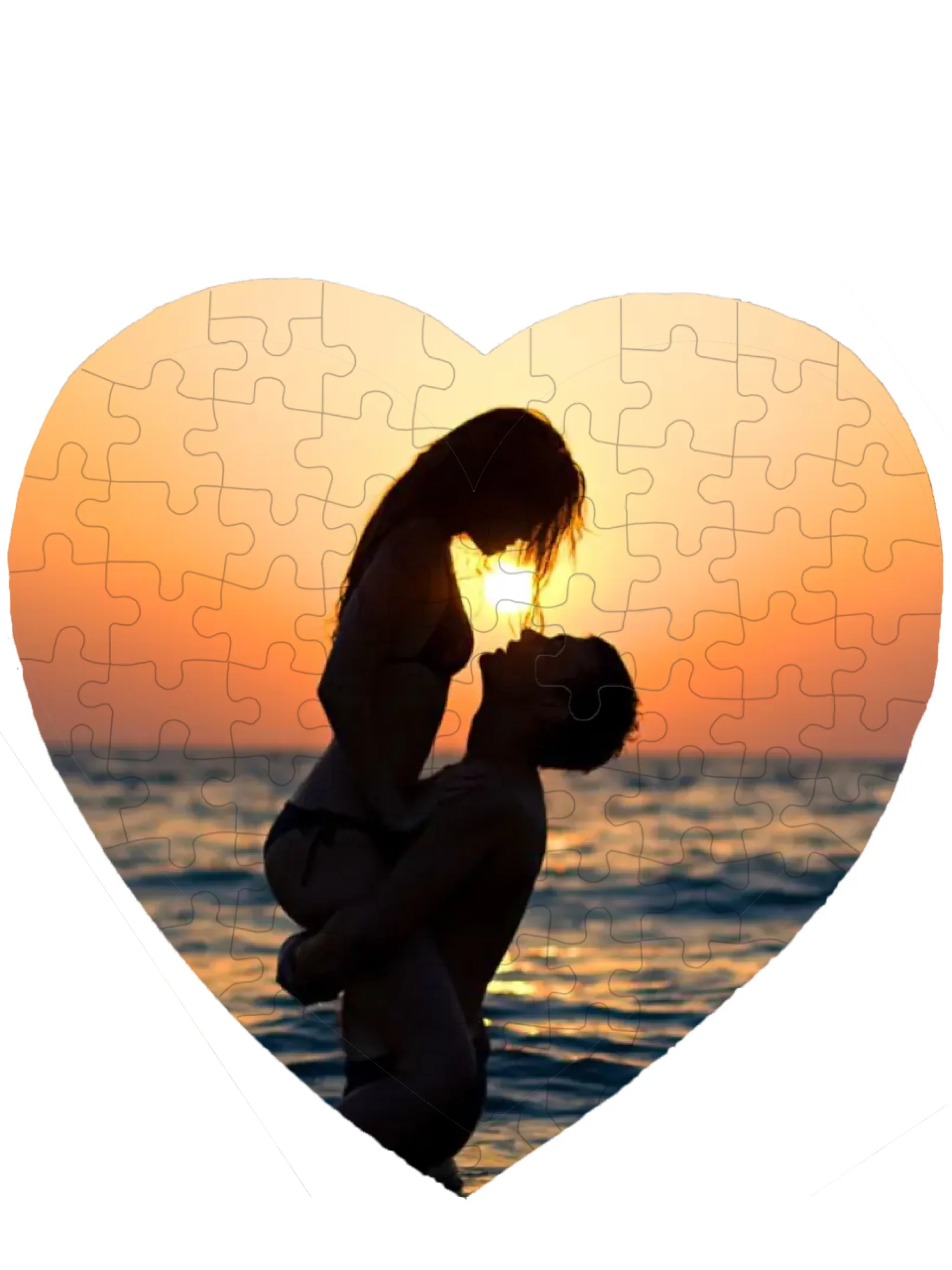 Egyedi saját fényképes 75 db-os 19x19 cm szív alakú kirakó - Töltsd fel saját fényképedet!