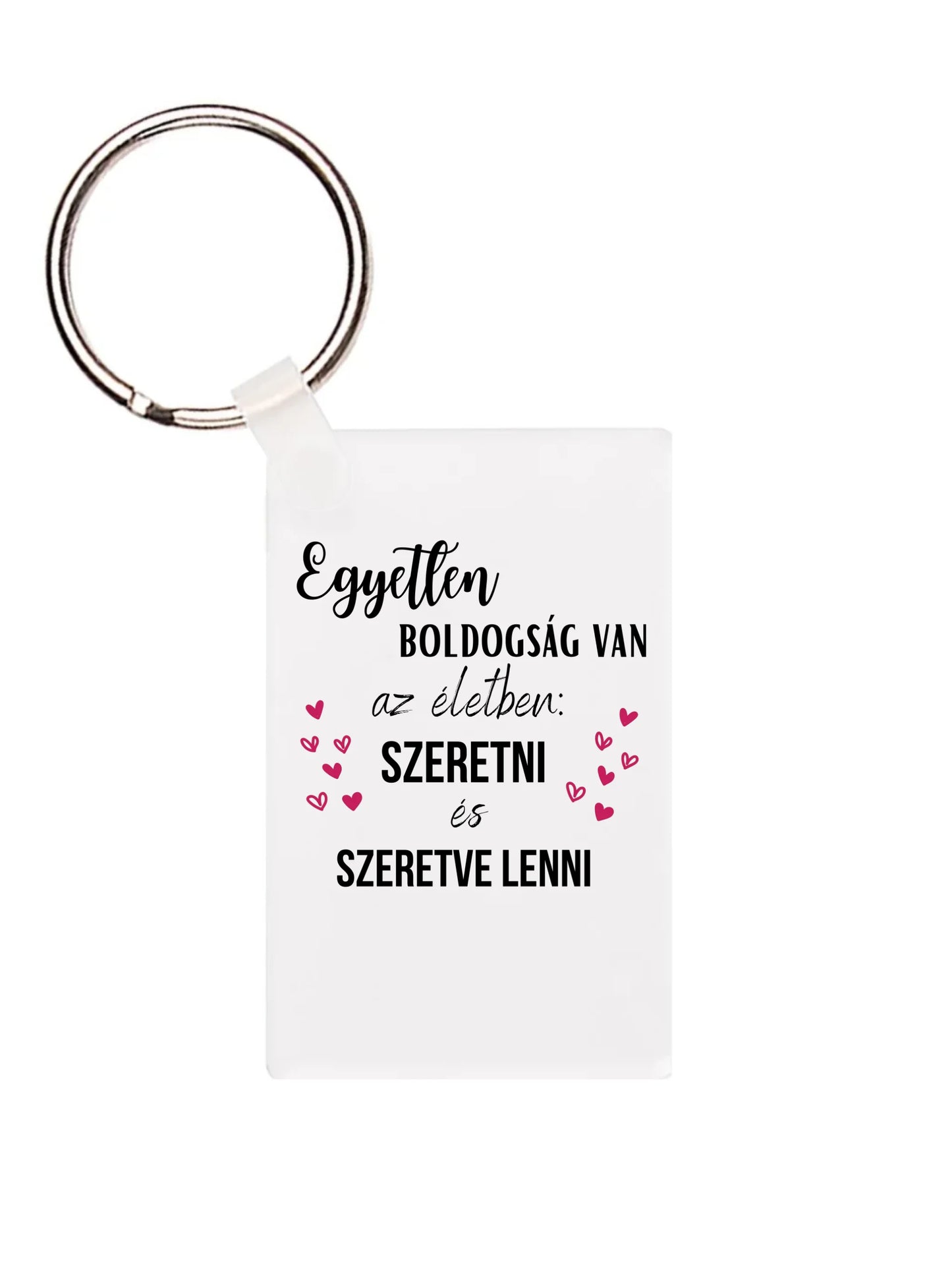 Romantikus pár - Egyedi személyre szabható téglalap kulcstartó