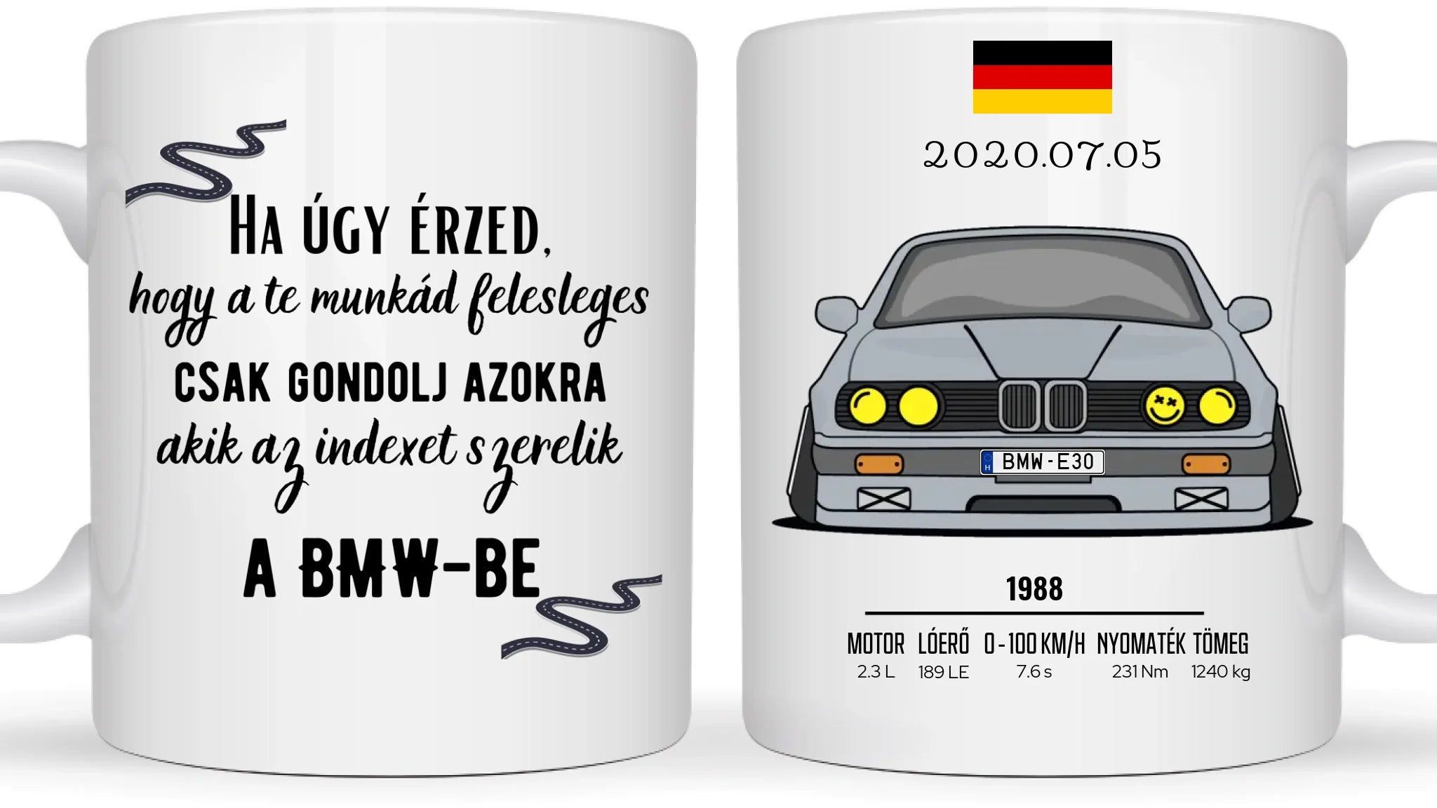 E30 - Egyedi személyre szabható bögre