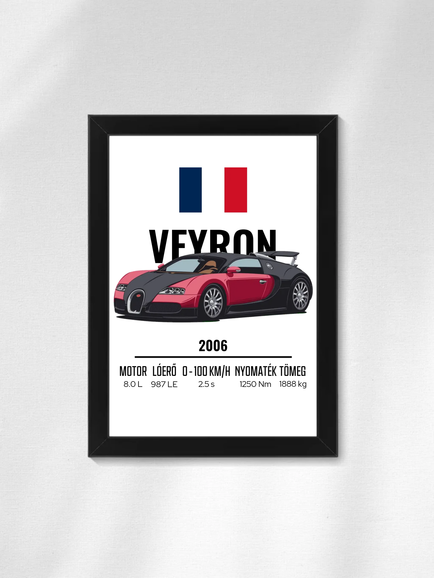 Autó illusztráció - Veyron 1. - Falikép