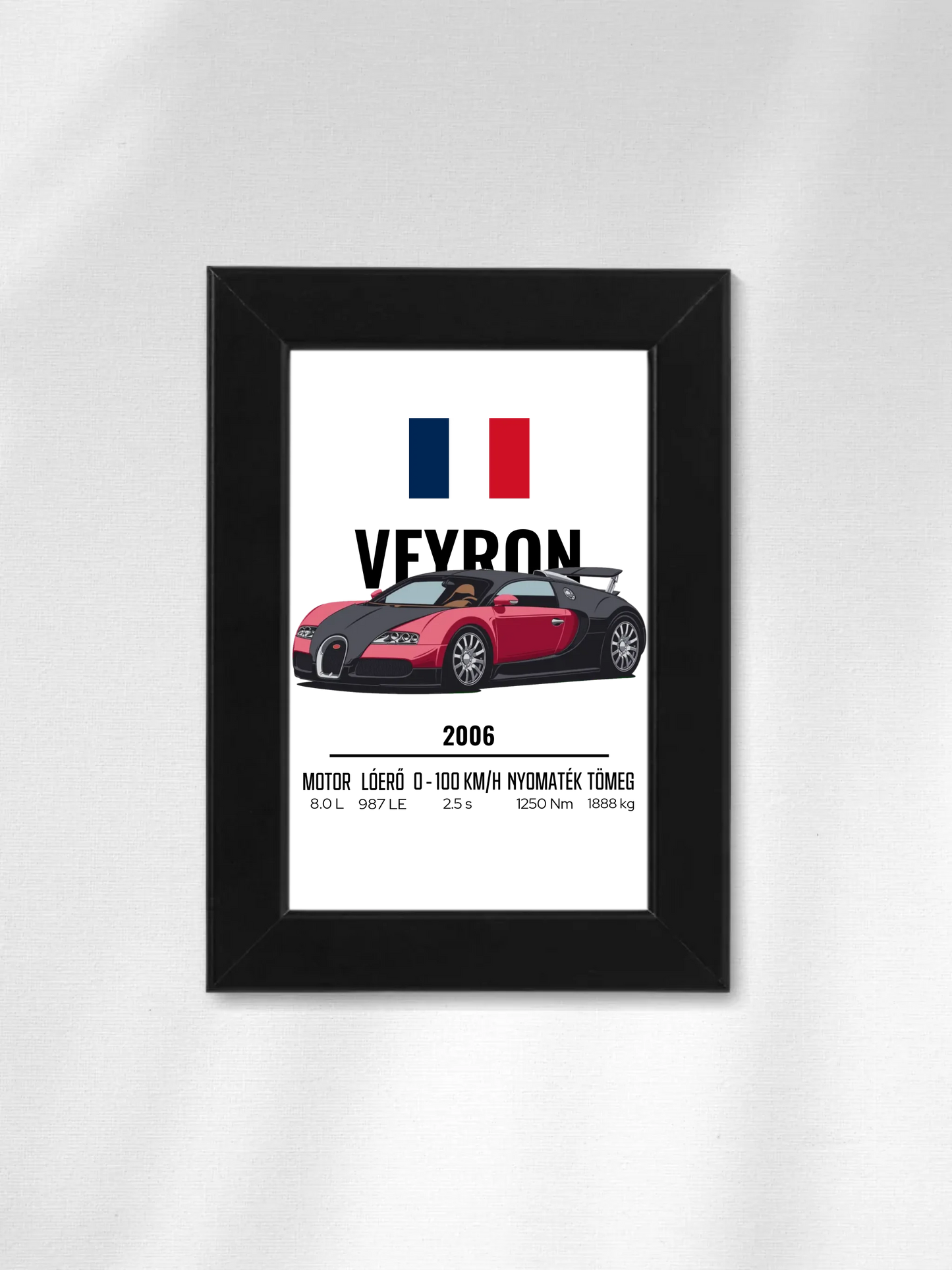Autó illusztráció - Veyron 1. - Falikép