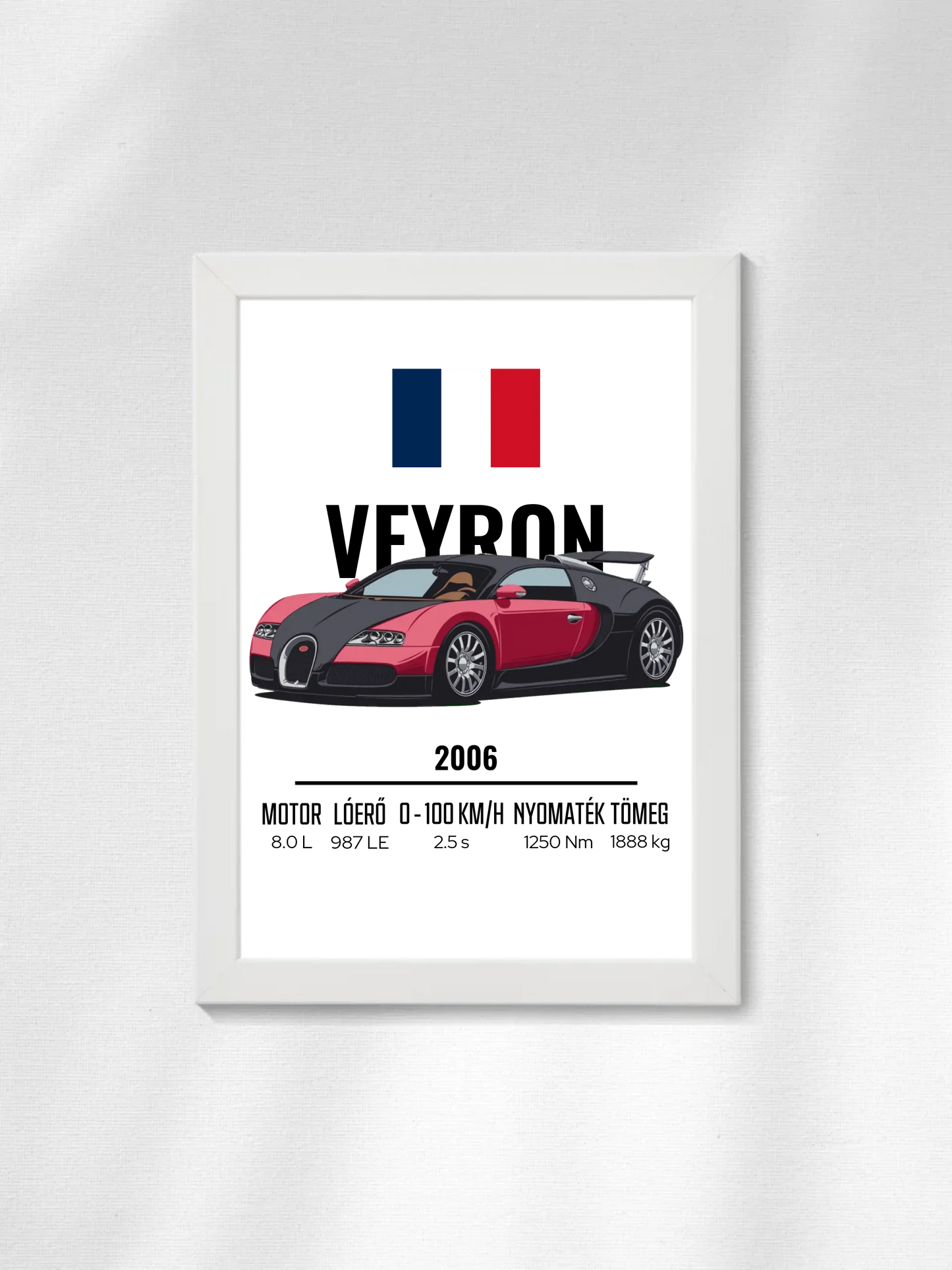 Autó illusztráció - Veyron 1. - Falikép