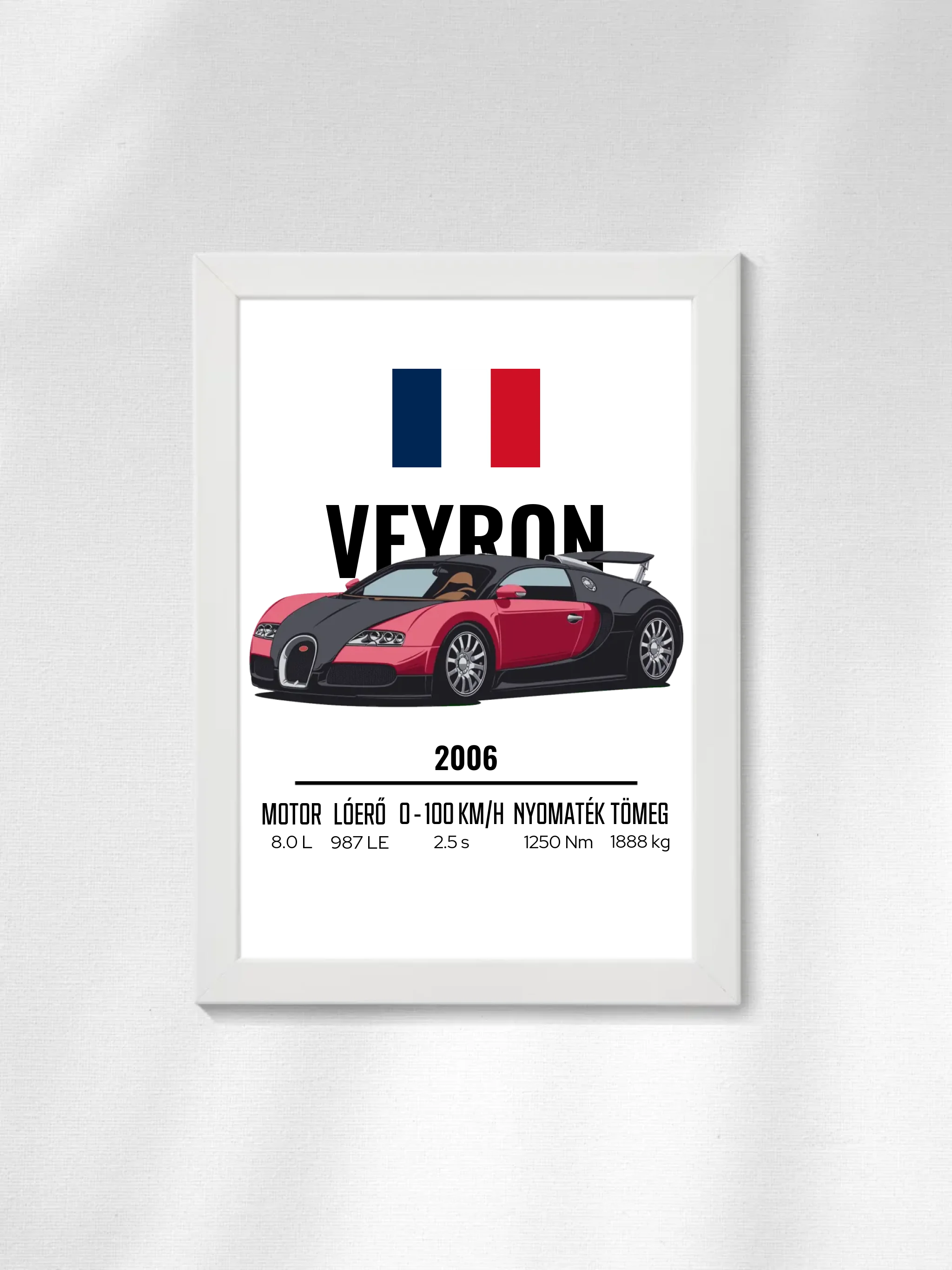 Autó illusztráció - Veyron 1. - Falikép