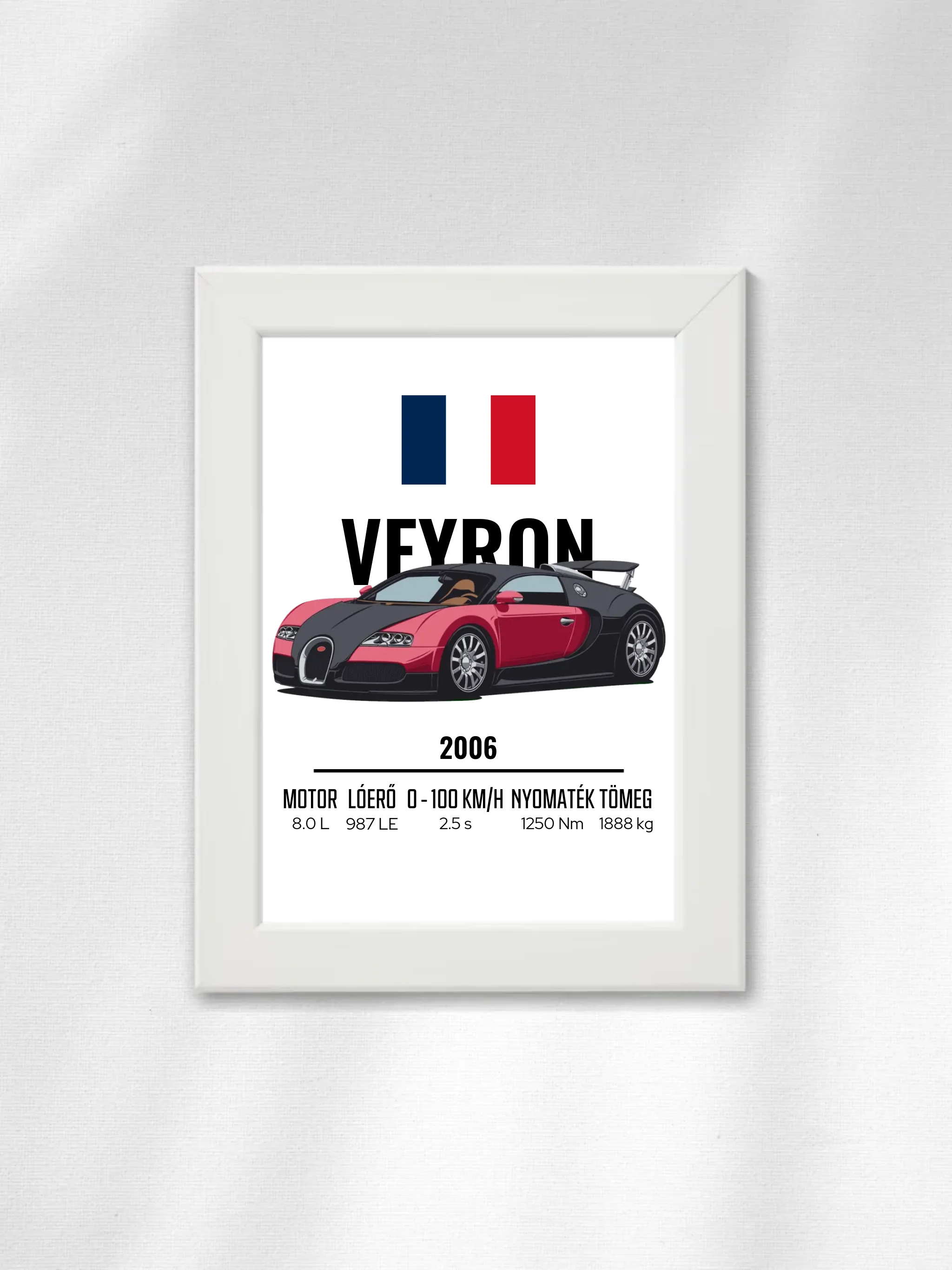 Autó illusztráció - Veyron 1. - Falikép