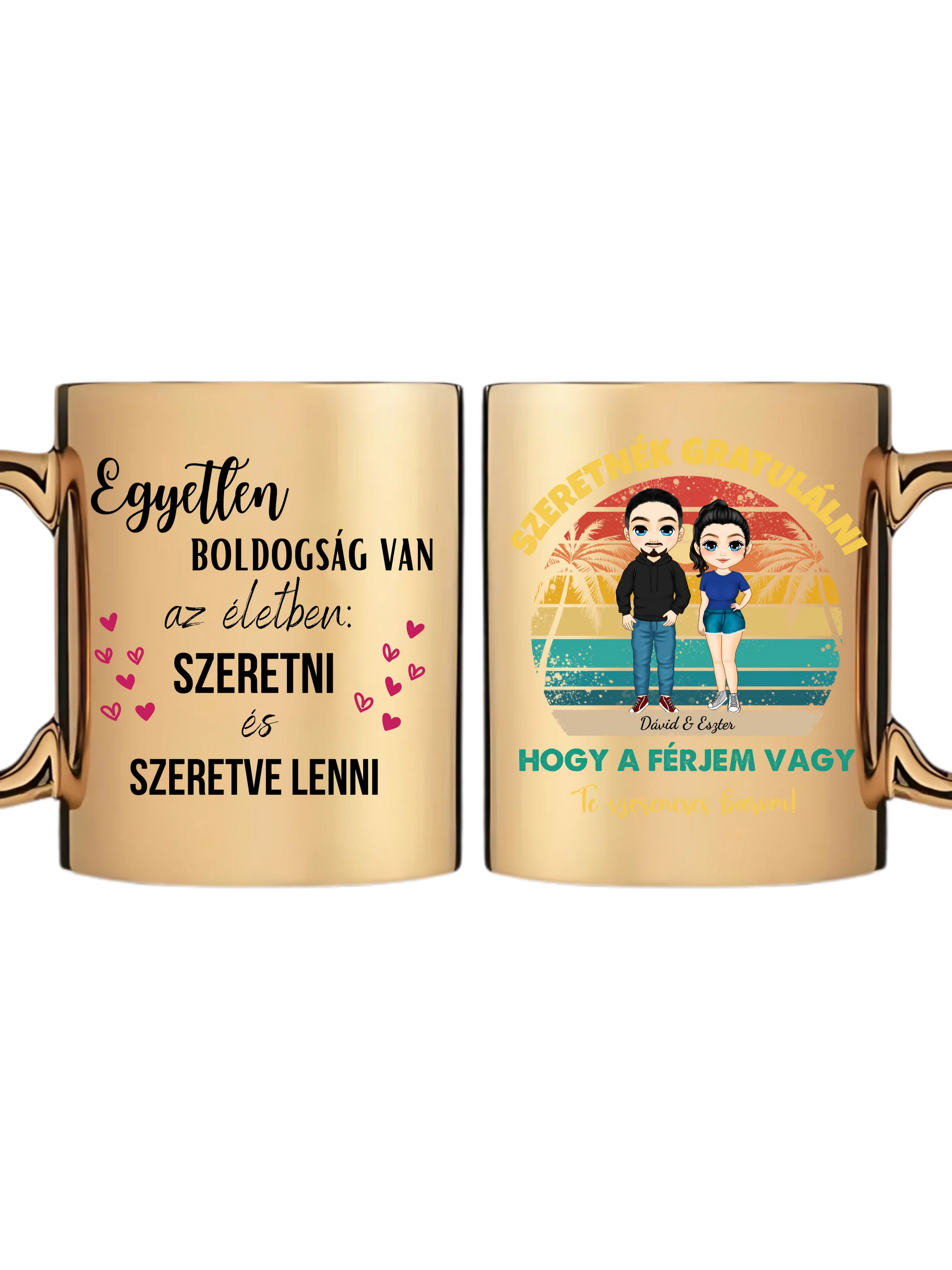 Arany metál bögre