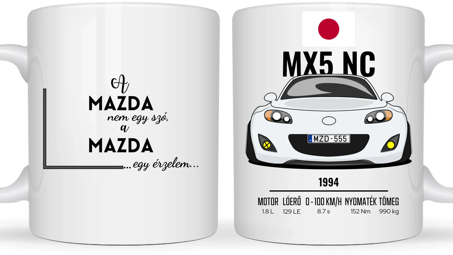 MX5 Miata NC - Egyedi személyre szabható bögre