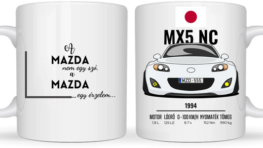 MX5 Miata NC - Egyedi személyre szabható bögre