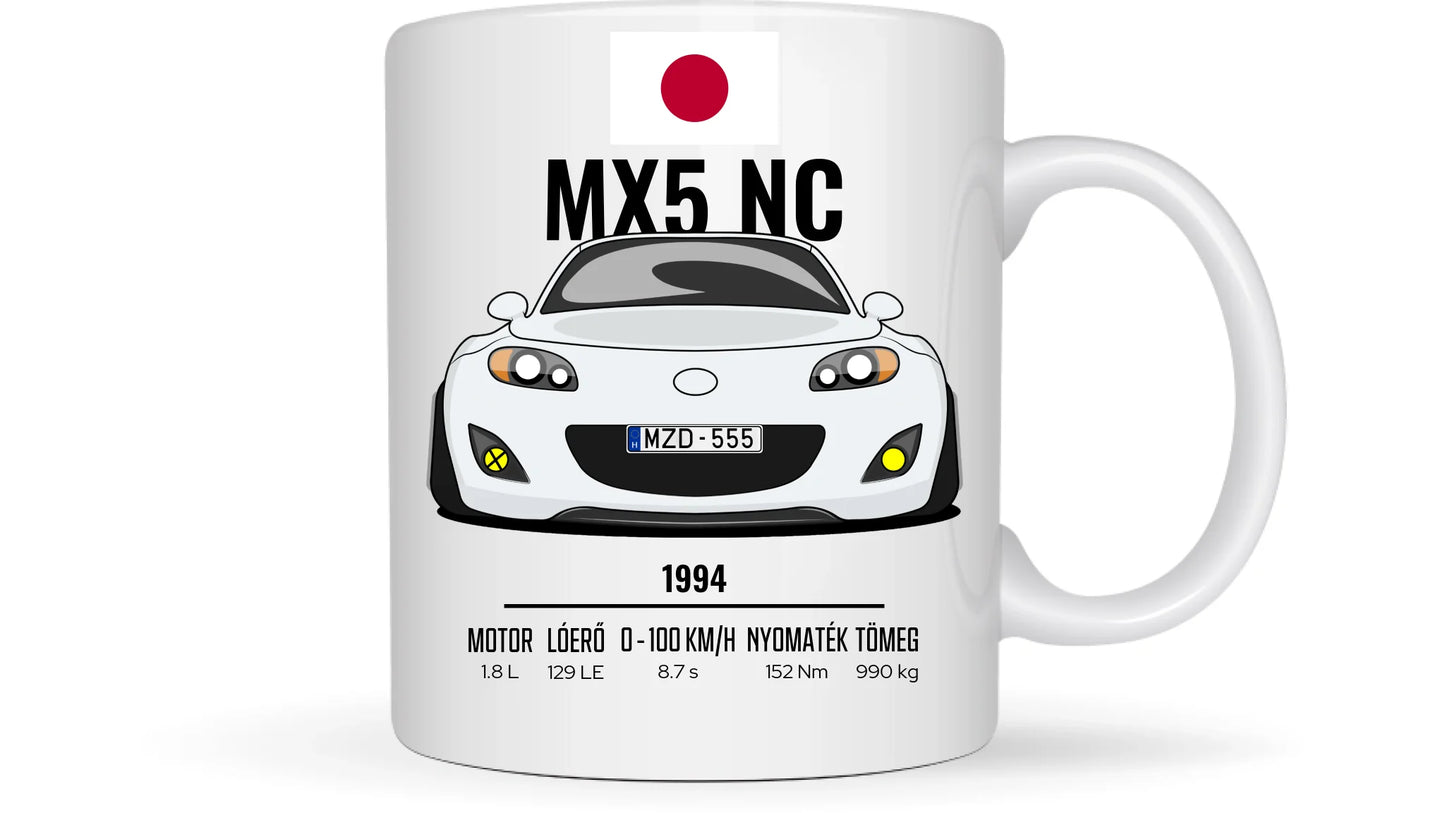 MX5 Miata NC - Egyedi személyre szabható bögre