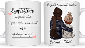 Legjobb fiú testvérek - Egyedi személyre szabható bögre