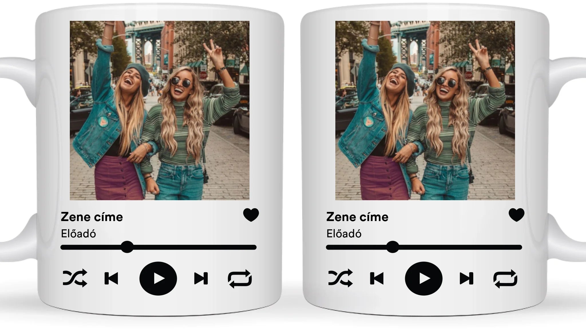 Spotify zeneszámos bögre - Egyedi személyre szabható bögre