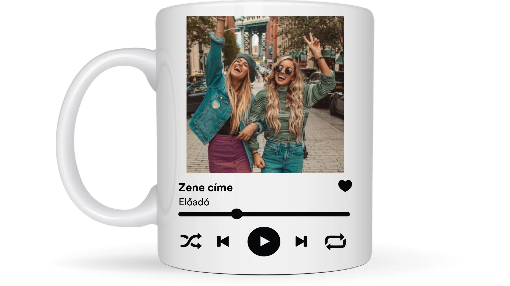 Spotify zeneszámos bögre - Egyedi személyre szabható bögre