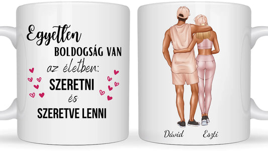 Fitness pár - Egyedi személyre szabható bögre
