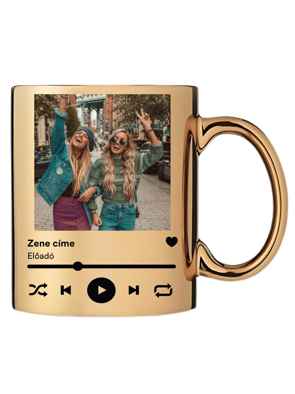 Arany metál bögre jobb oldal