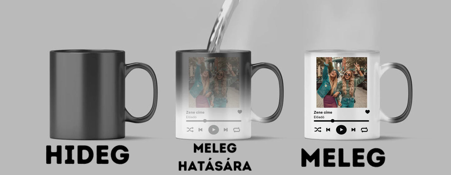 Spotify zeneszámos bögre - Egyedi személyre szabható bögre