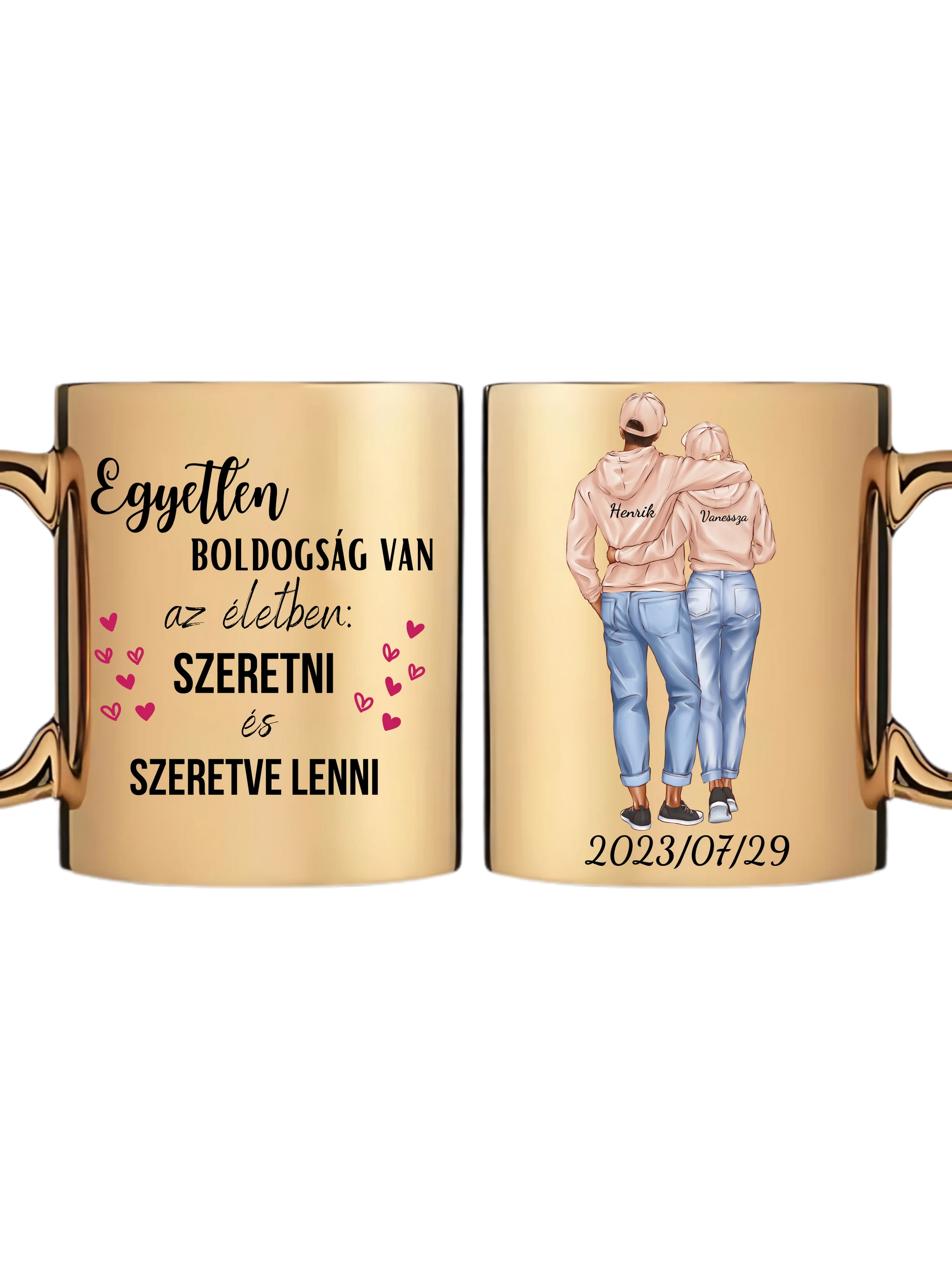 Arany metál bögre