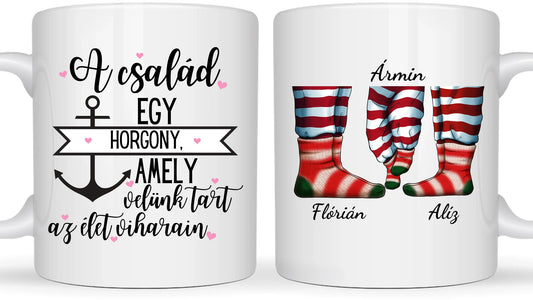 Karácsonyi talpak - Egyedi személyre szabható bögre