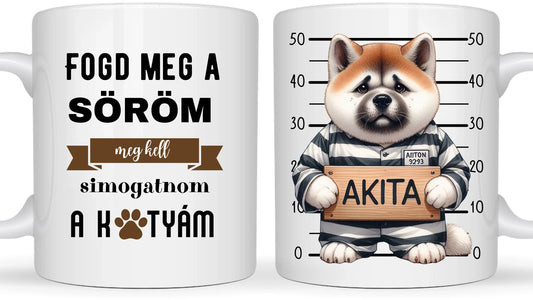 Letartóztatott kutyák ruhában - Egyedi személyre szabható bögre