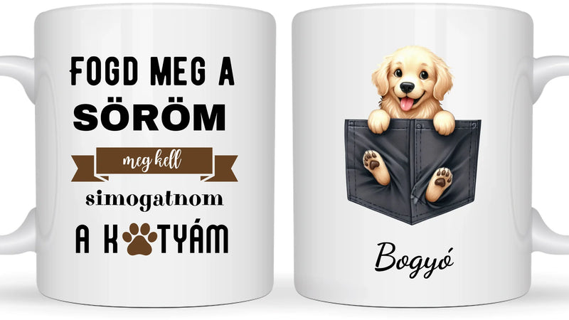 Kutyatappancsok a zsebben - Egyedi személyre szabható bögre