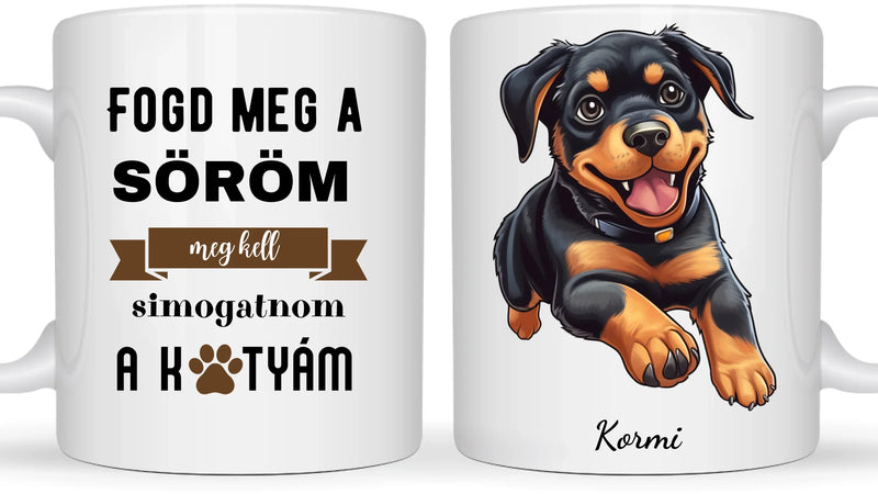 Futó kutyusok - Egyedi személyre szabható bögre
