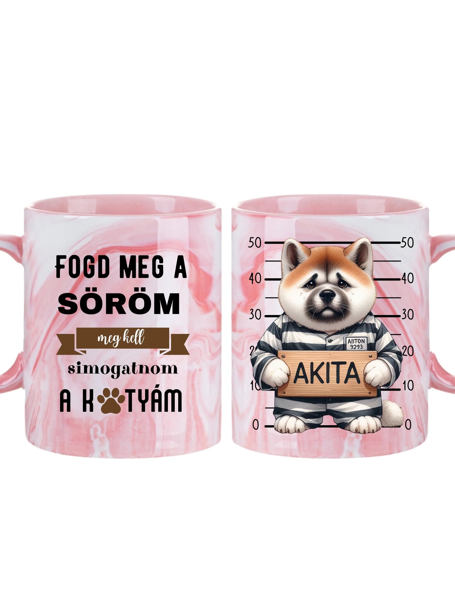 Letartóztatott kutyák ruhában - Egyedi személyre szabható bögre