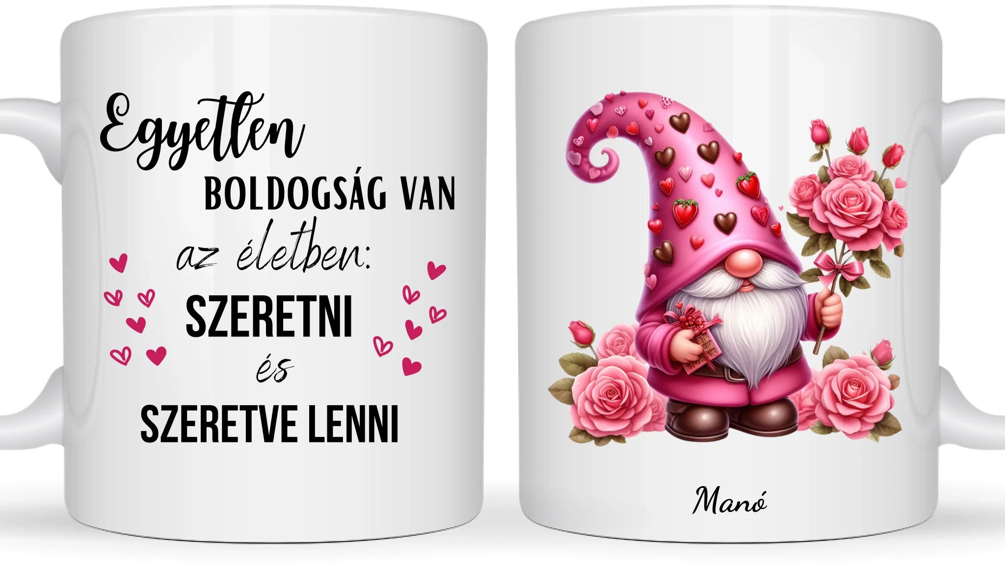 Valentin napi törpe - Egyedi személyre szabható bögre