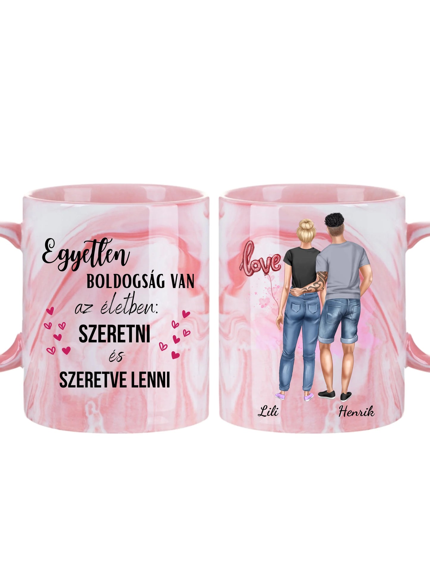Romantikus pár 3. - Egyedi személyre szabható bögre