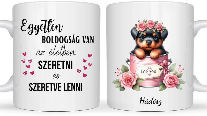 Kutyus "Neked" - Egyedi személyre szabható bögre