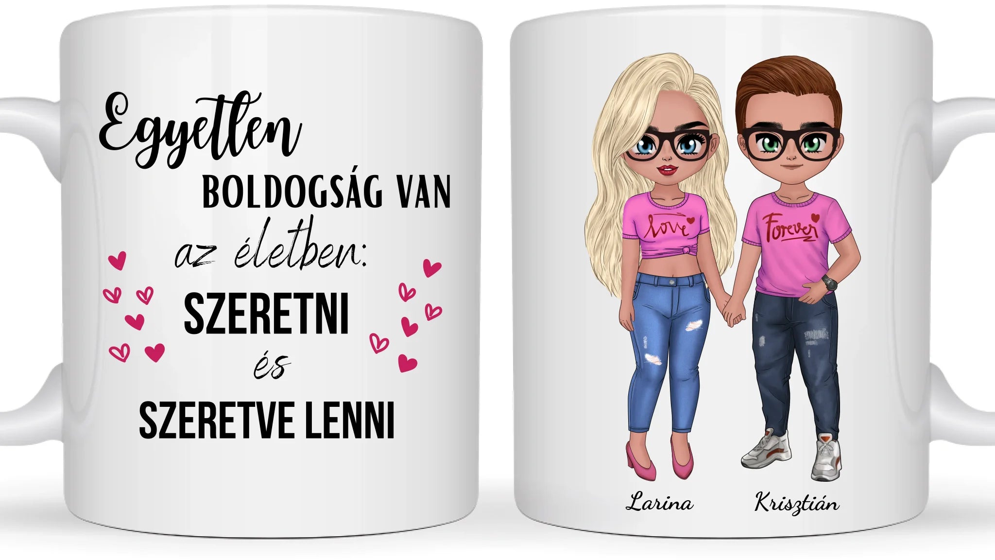 Chibi pár - Egyedi személyre szabható bögre